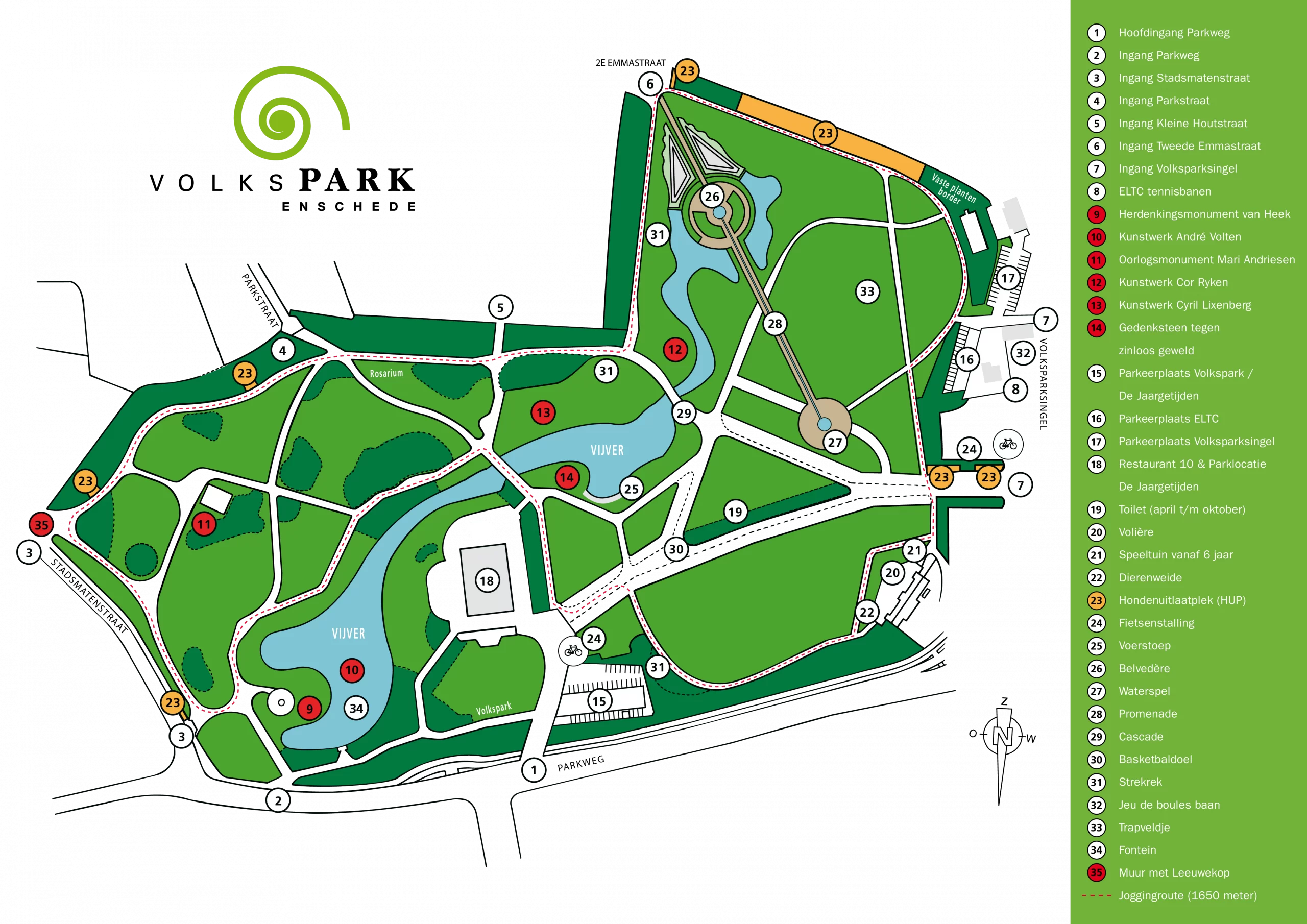Plattegrond Volkspark